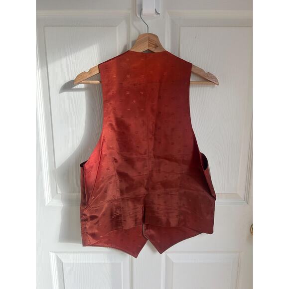 Vintage 1970's Plaid Brown Men's Sport Coat and Vest Set Size Large - Picture 6 of 9